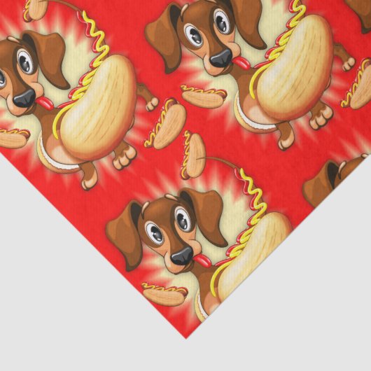 Dackel Hot Dog Seidenpapier (Detail)
