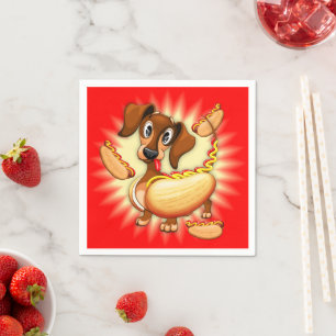 Dackel Hot Dog Serviette