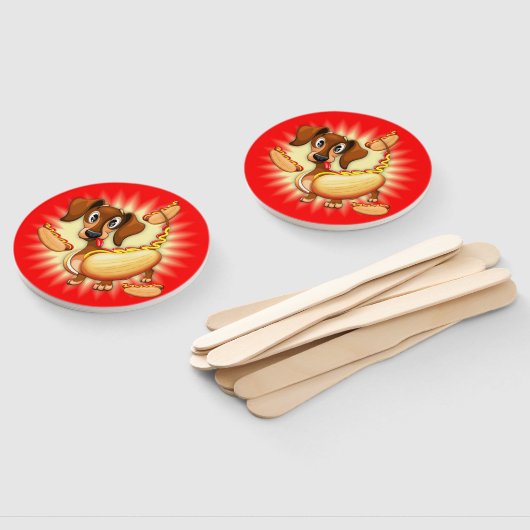 Dackel Hot Dog Süße Figur Fächer (Non-assembled)