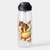 Dackel Hot Dog Trinkflasche (Rückseite)