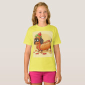 Dackel-Hot Dog von Natasha Us T-Shirt (Vorne ganz)