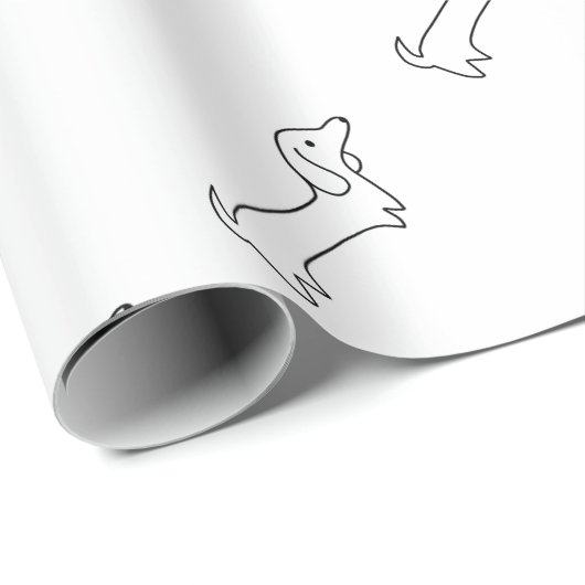 DACKEL, HOTDOG, WURST-HUND, NIEDLICH, GESCHENKPAPIER (Rolleneckpunkt)