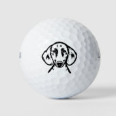 Dackel Hound Hund Golfball (Vorderseite)
