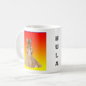 Dackel Hula Kaffee-Tasse Kaffeetasse (Vorderseite Links)