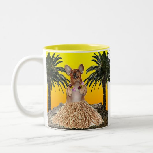 Dackel Hula Tasse (Links)