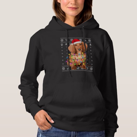 Dackel Hund 2 Hoodie (Vorderseite)