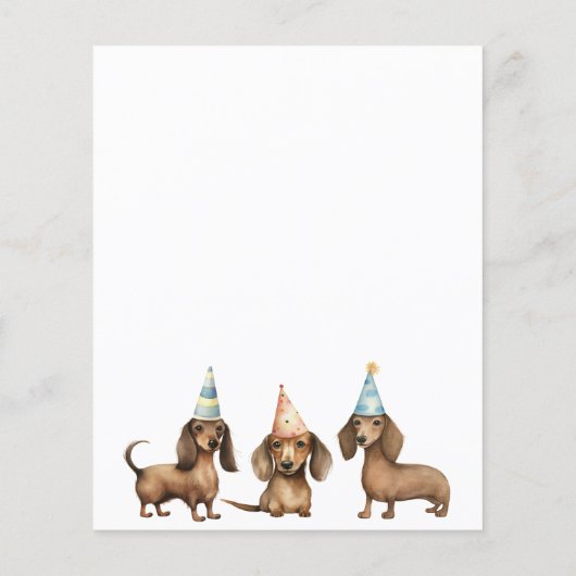 Dackel Hund 40. Geburtstag Einladung Flyer (Hinten)