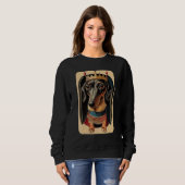 Dackel Hund Ancient Retro Dackel 3 Sweatshirt (Vorne ganz)