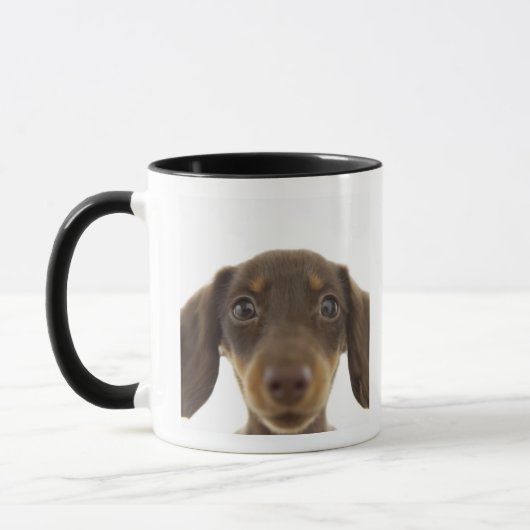 Dackel-Hund (Braun) 2 Tasse (Links)