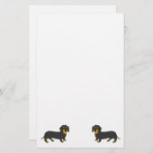 Dackel Hund Briefpapier (Vorne/Hinten)