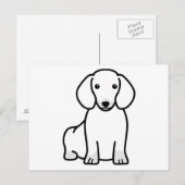 Dackel Hund Cartoon Postkarte (Vorne/Hinten)