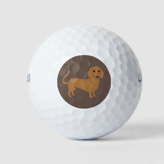 Dackel Hund Dackel Haustier Niedliche Dackel Golfball (Vorderseite)