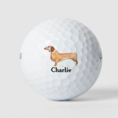 Dackel Hund Dackel Haustier Niedliche Dackel Golfball (Vorderseite)