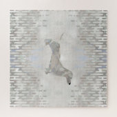 Dackel Hund - Dackel Perle Silhouette Puzzle (Horizontal)