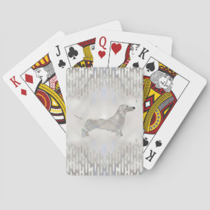 Dackel Hund - Dackel Perle Silhouette Spielkarten