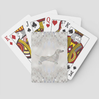 Dackel Hund - Dackel Perle Silhouette Spielkarten