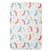 Dackel Hund Farbige Dackeln und Knochen Badematte (Vorderseite Vertikal)