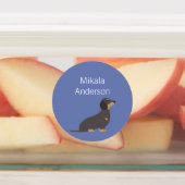 Dackel Hund färbt wasserdichtes Etikett (Befestigt)