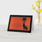 Dackel Hund Geburtstag Vintag Karte (Gelbe Blume)