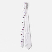 Dackel Hund Geo-Silhouette Lila Krawatte (Rückseite)