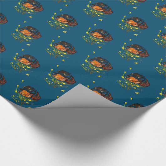 Dackel Hund Geschenkpapier (Ecke)