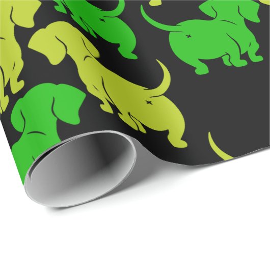 Dackel Hund Geschenkpapier (Rolleneckpunkt)