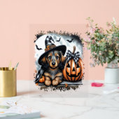 Dackel Hund Halloween Acrylschild (Hochzeit)