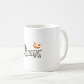 Dackel Hund Halloween Candy Corn Vollmond Kaffeetasse (VorderseiteRechts)