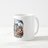 Dackel Hund Halloween Kaffeetasse (VorderseiteRechts)