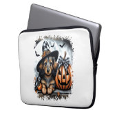 Dackel Hund Halloween Laptopschutzhülle (Vorderseite Links)