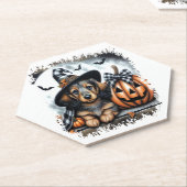 Dackel Hund Halloween Untersetzer (angewinkelt)