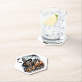 Dackel Hund Halloween Untersetzer (Vor Ort)