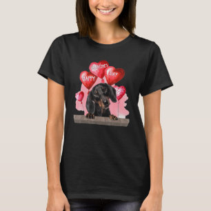 Dackel Hund Happy Valentine Tag Hund Lover T-Shirt