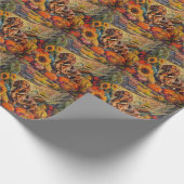 Dackel Hund Herbst Ernte Erntedank Geschenkpapier (Ecke)