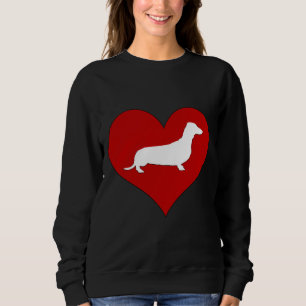 Dackel Hund Herz Liebe Sweatshirt