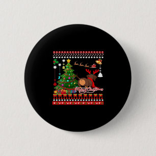 Dackel Hund Hintern Weihnachten Ugly Classic T - S Button