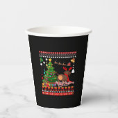 Dackel Hund Hintern Weihnachten Ugly Classic T - S Pappbecher (Vorderseite)