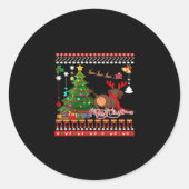 Dackel Hund Hintern Weihnachten Ugly Classic T - S Runder Aufkleber (Vorderseite)