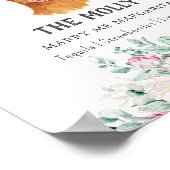 Dackel Hund Hochzeitsignatur Trinkzeichen Poster (Ecke)