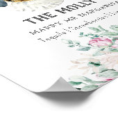 Dackel Hund Hochzeitsignatur Trinkzeichen Poster (Ecke)