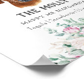 Dackel Hund Hochzeitsignatur Trinkzeichen Poster (Ecke)
