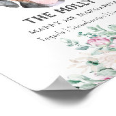Dackel Hund Hochzeitsignatur Trinkzeichen Poster (Ecke)