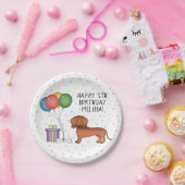 Dackel Hund Hund zum Geburtstag Pappteller (Party)