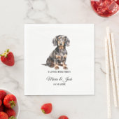 Dackel Hund I liebte ihre erste Hochzeit Napkins Serviette (Beispiel)