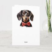 Dackel Hund I Woof You Valentine Karte (Rückseite)