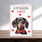 Dackel Hund I Woof You Valentine Karte