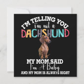 Dackel Hund ich sage Ihnen, ich bin keine Dackel Einladung (Vorderseite)