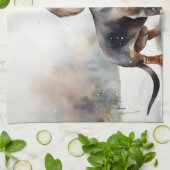 Dackel Hund im Schnee Weihnachten Geschirrtuch (Gefaltet)