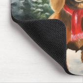 Dackel Hund im Schnee Weihnachten Mousepad (Ecke)