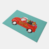 Dackel Hund im Weihnachtsversand Fußmatte (Schrägansicht)